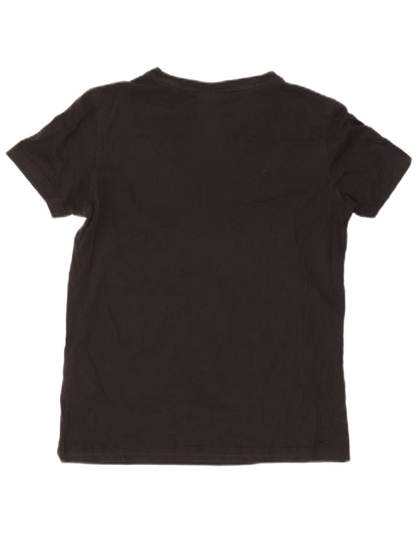 Champion Camiseta gráfica para mujer Top UK 44 Medium Black Cotton