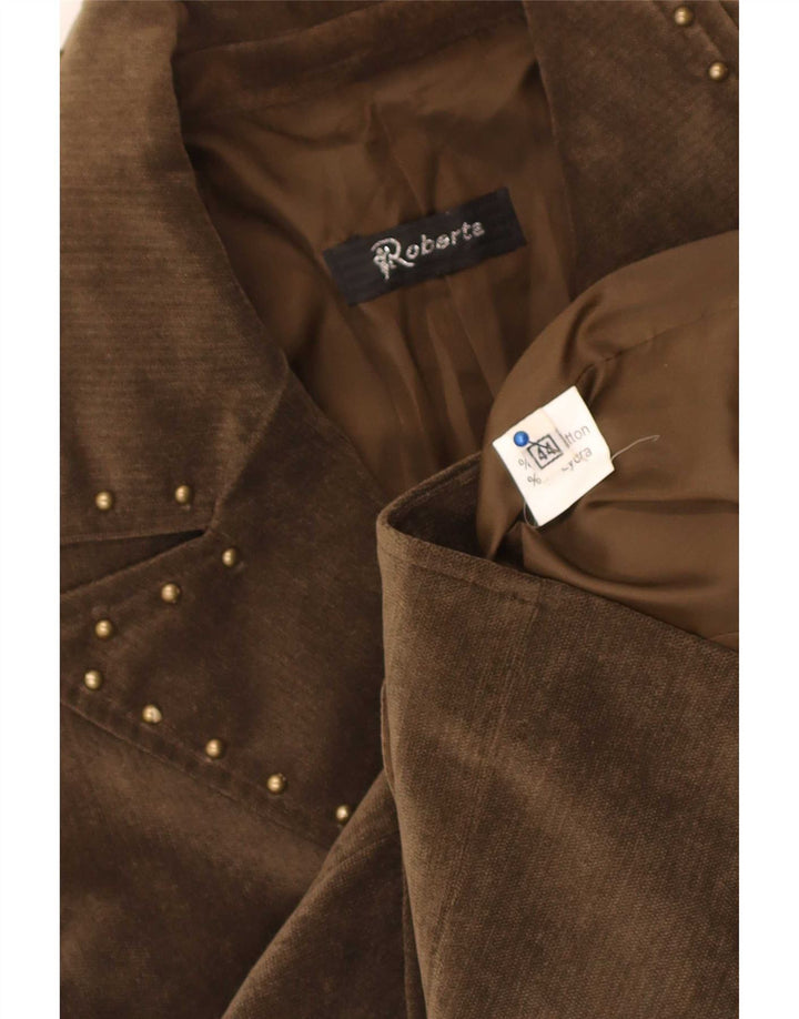 Roberta Chaqueta Blazer De Pana De 3 Botones Para Mujer IT 44 Algodón Beige Medio