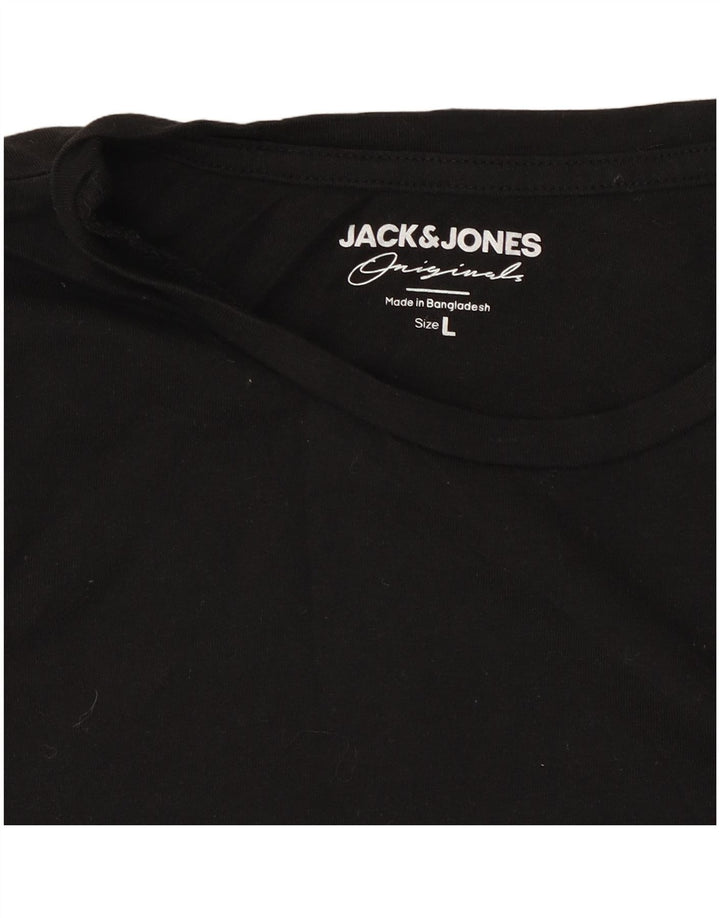 Jack & Jones - Camiseta para hombre, talla grande, color negro