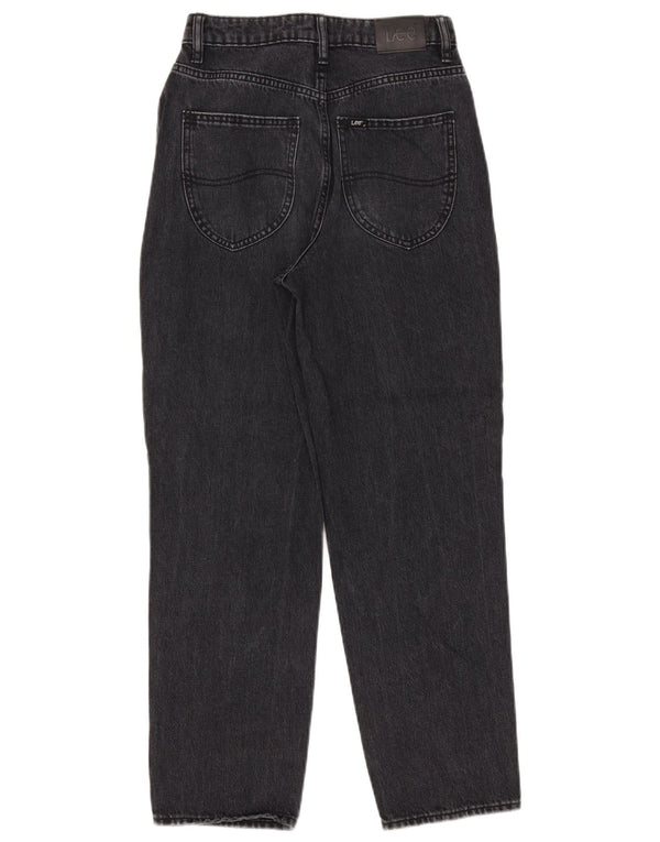 Lee Jeans Cónicos Desgastados para Mujer Grandes W28 L27 Algodón Negro
