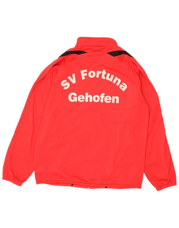 Erima Mens Chándal Top Chaqueta UK 42/44 Grande Rojo Colorblock Poliéster