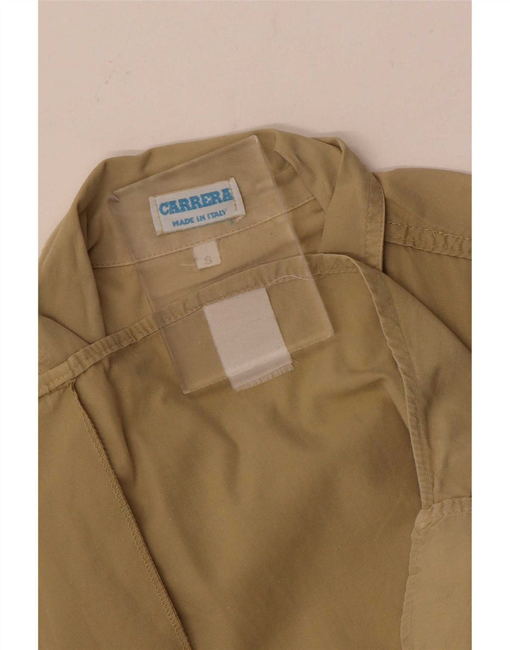 Camisa Carrera Hombre Manga Corta Small Algodón Beige