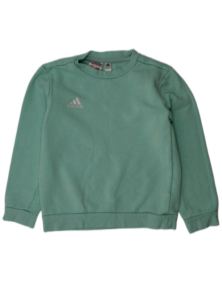 Adidas Sudadera para niño Jumper 7-8 años Verde Algodón