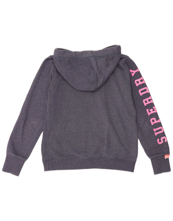 Superdry Jersey con capucha gráfica para mujer Reino Unido 46 Algodón azul grande