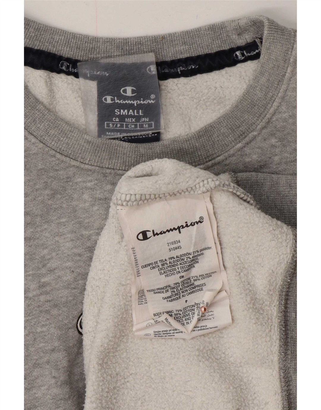 Champion Sudadera Para Hombre Jersey Pequeño De Algodón Moteado Gris