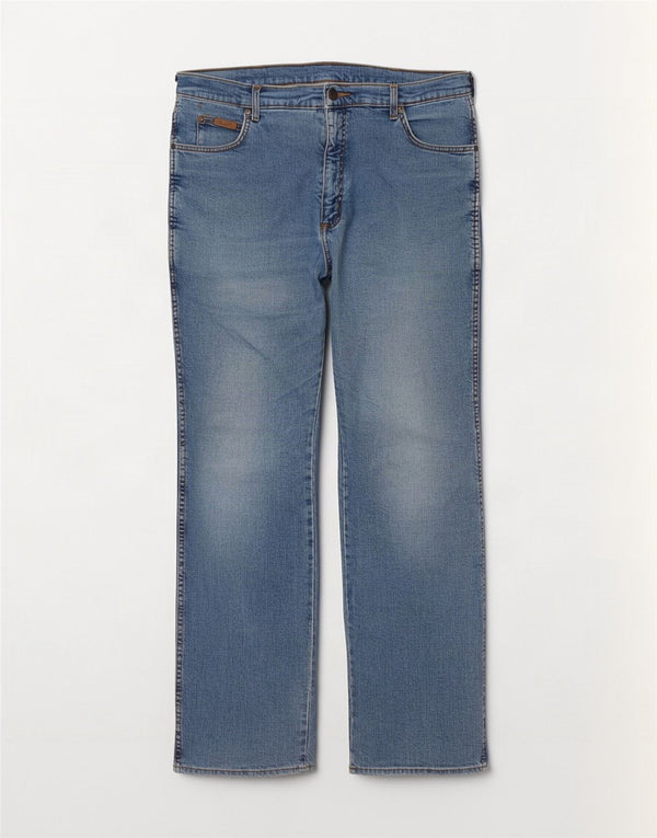 Wrangler Vaqueros rectos Texas para hombre W38 L34 Algodón azul