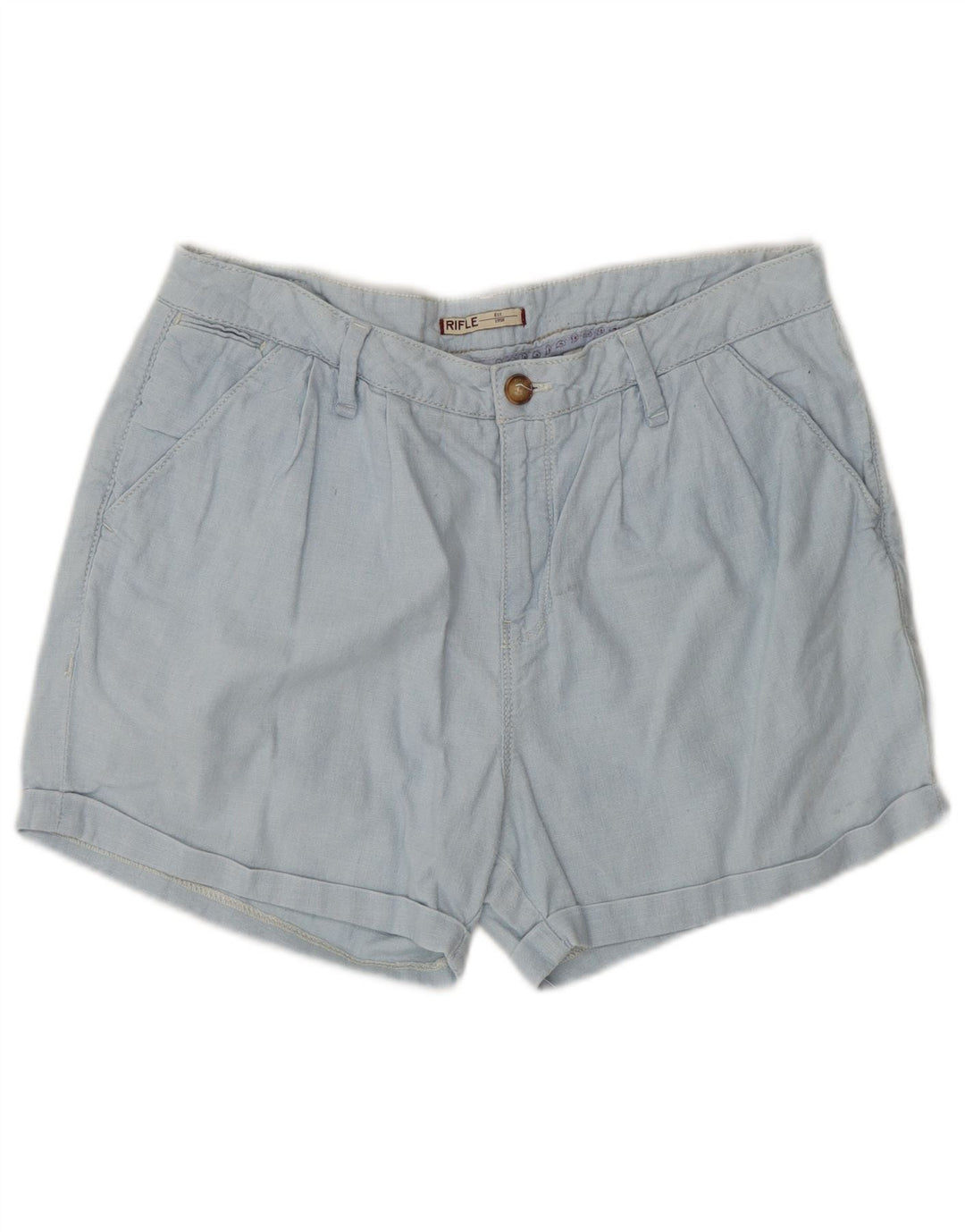 RIFLE Pantalones cortos chinos pegados para mujer W29 Azul medio