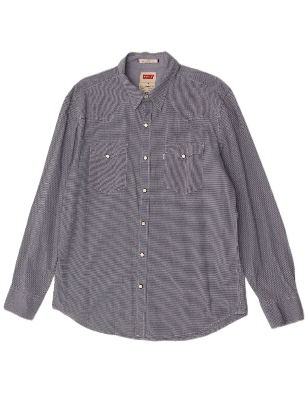 Camisa Levi's Slim Fit para hombre de algodón a cuadros azul marino grande