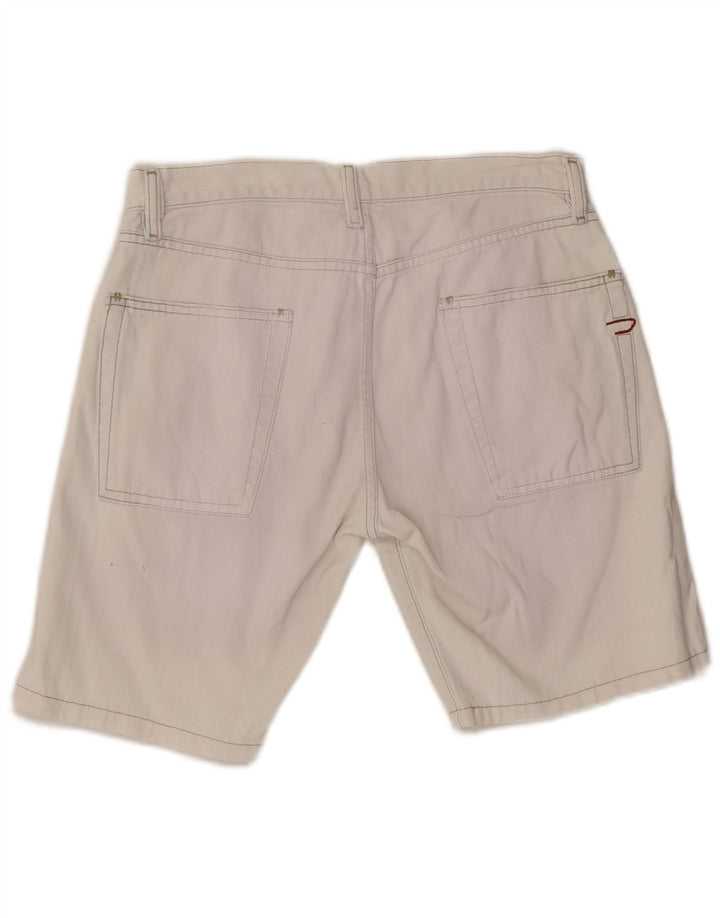 DIESEL Shorts Vaqueros Mujer W31 Medio Blanco Algodón