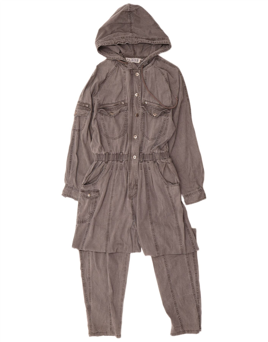 TOGETHER Mono con capucha para mujer UK 44 Gris medio