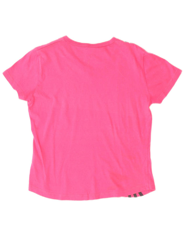 Adidas Camiseta para mujer Top UK 10 Small Pink Cotton