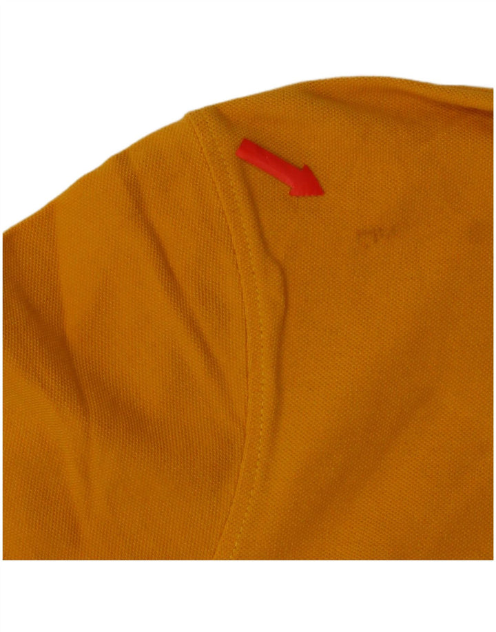 Crew Clothing Polo para hombre de algodón amarillo medio