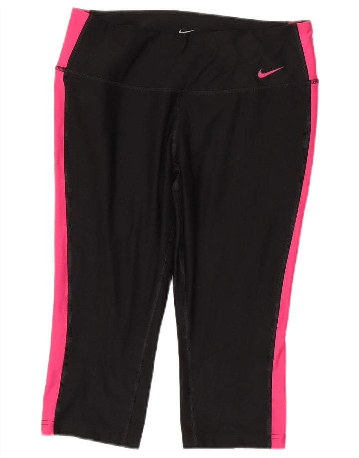 Nike - Leggings capri Dri Fit para mujer, talla M, color negro