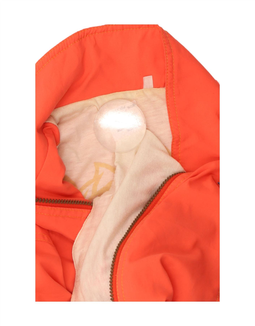 VINTAGE Mujer Chándal Top Chaqueta Reino Unido 12 Bloque de color naranja medio