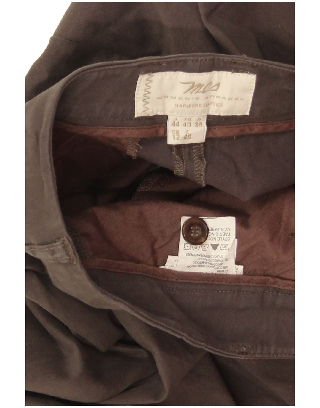 Marlboro Classics Pantalones casuales para mujer UK 12 Medium W30 L28 Gris Algodón