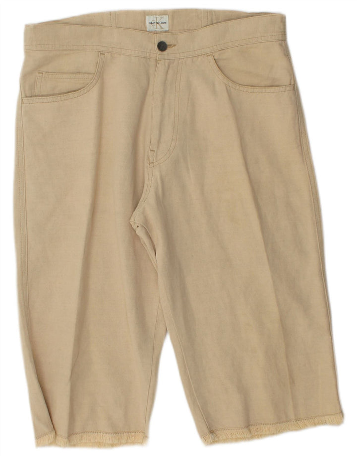 Bermudas Calvin Klein para hombre W30 Algodón beige medio