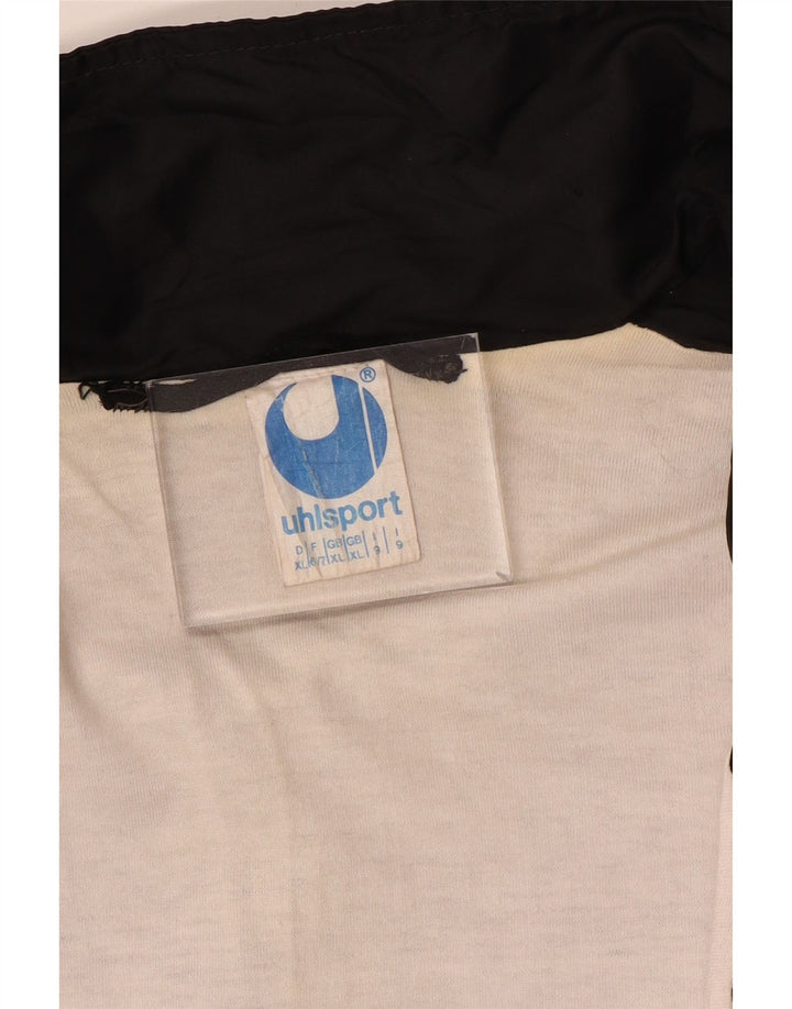 Uhlsport Hombre Chaqueta De Chándal Con Gráfico XL Negro Colorblock Algodón