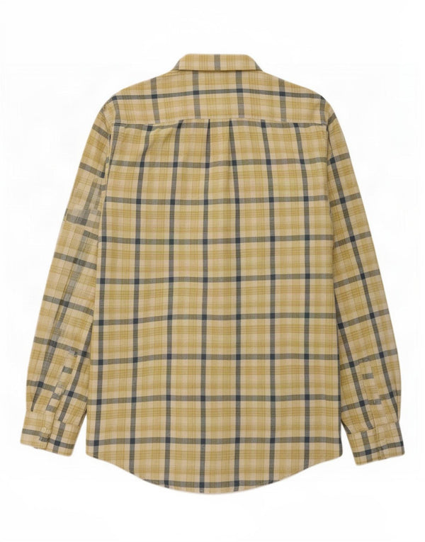 Timberland Camisa Regular Fit Hombre XL Lino A Cuadros Amarillo
