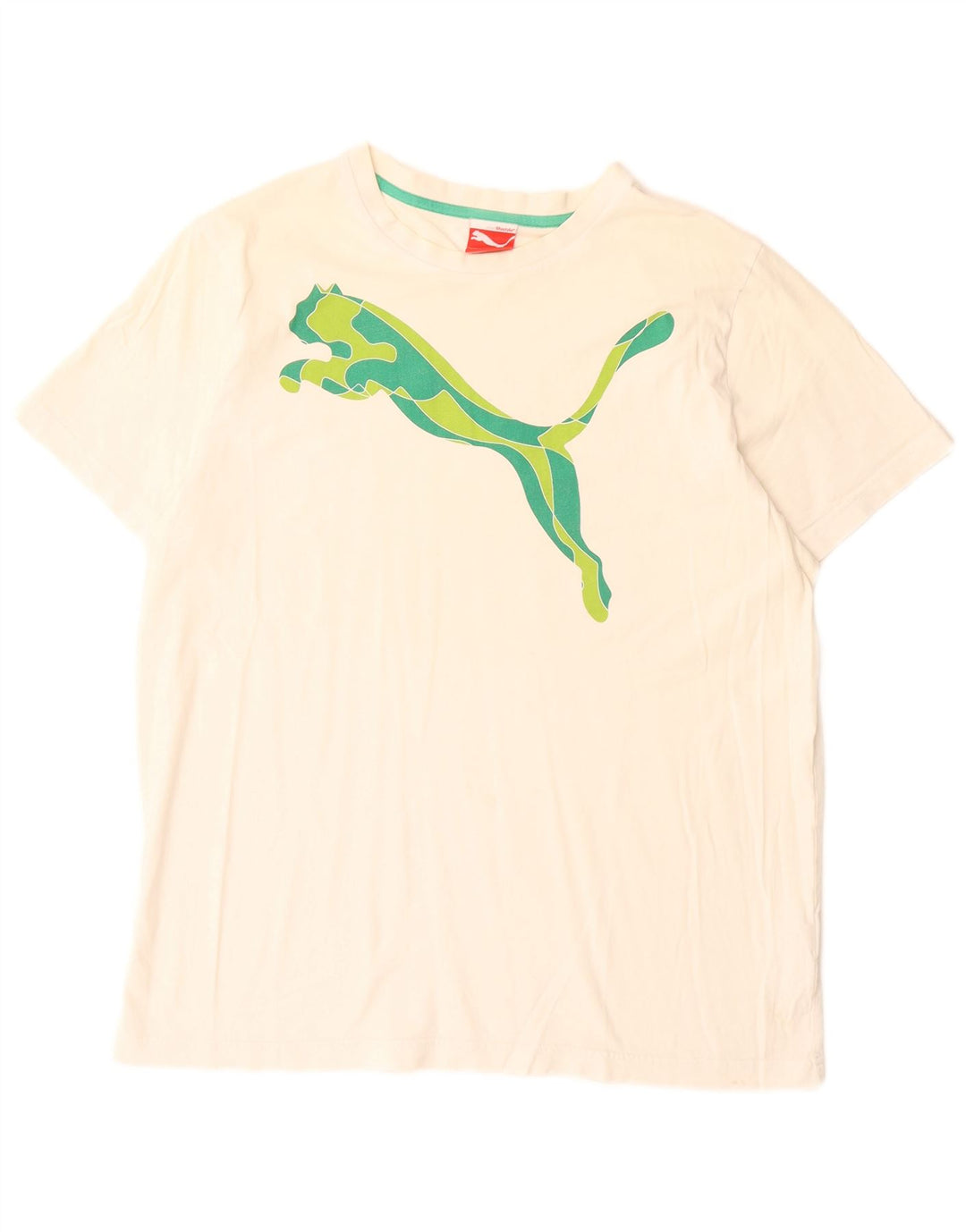 Puma - Camiseta gráfica para hombre, talla grande, algodón blanco