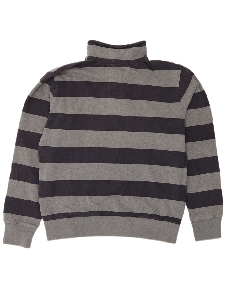 NORTH SAILS Sudadera con cuello y botones para hombre Jersey de algodón a rayas gris medio