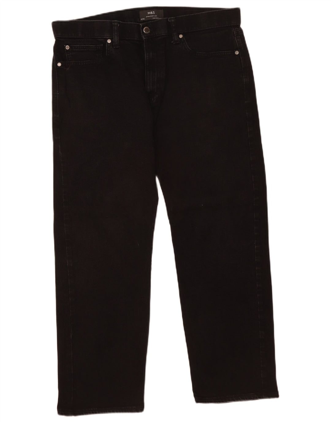 Marks & Spencer Vaqueros rectos para hombre W36 L26 Negro