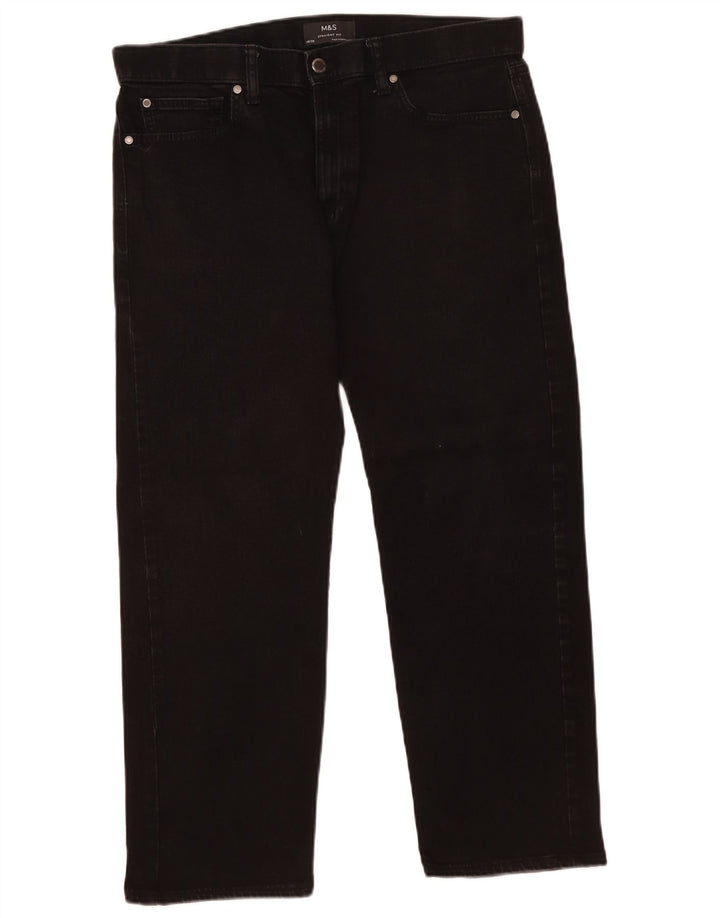 Marks & Spencer Vaqueros rectos para hombre W36 L26 Negro