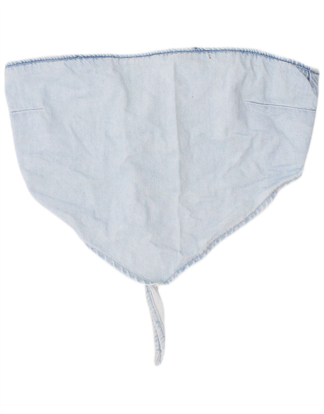 Zara Mujer Crop Top Denim Azul Medio Algodón