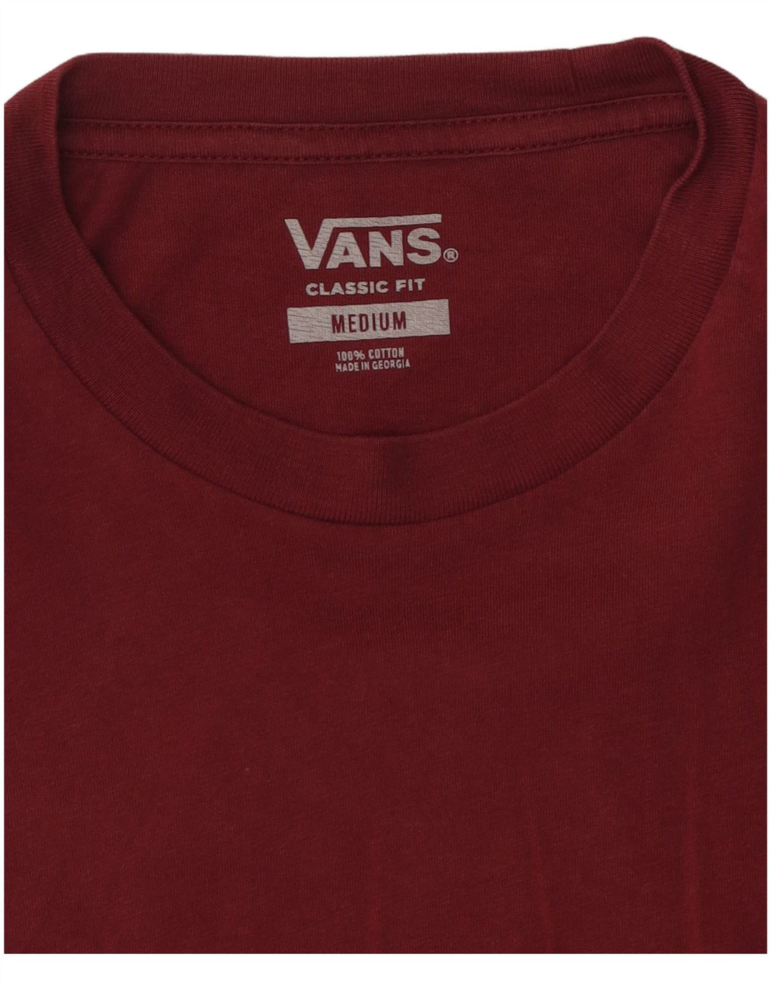 VANS Camiseta gráfica de ajuste clásico para hombre Top Algodón burdeos medio