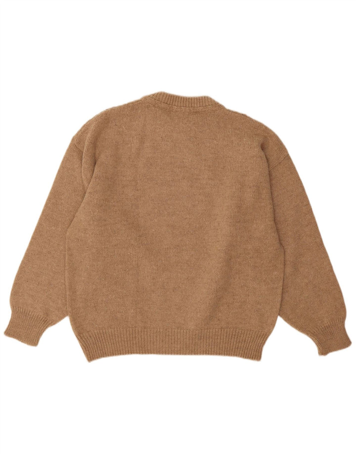 Tobia System Jersey de cuello redondo para hombre IT 48 Lana beige medio