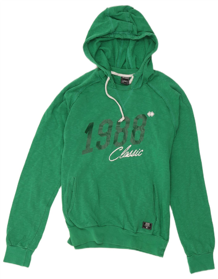 ERREA Jersey con capucha gráfico para hombre verde grande