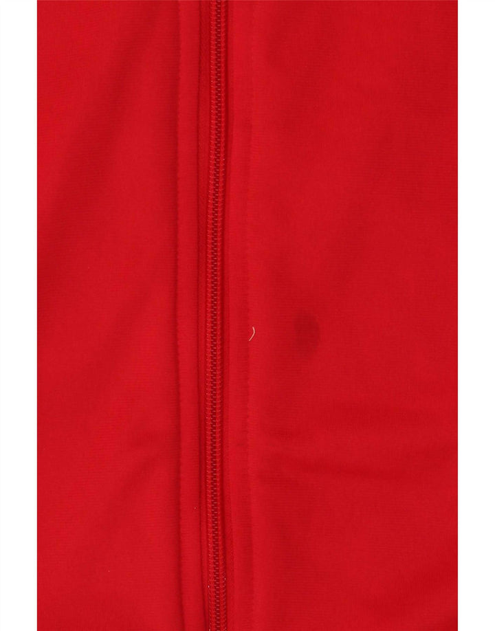 Adidas - Chaqueta de chándal para mujer, talla 12/14, poliéster rojo mediano