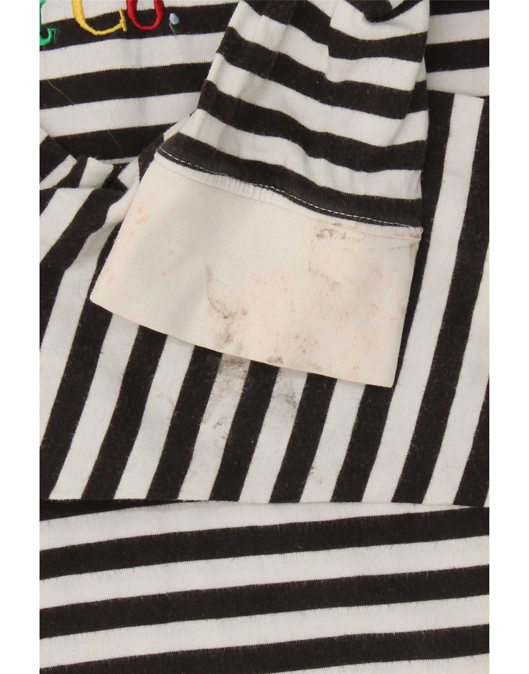 Levi's Top gráfico extragrande para mujer, manga larga, talla 40, talla pequeña, color negro a rayas