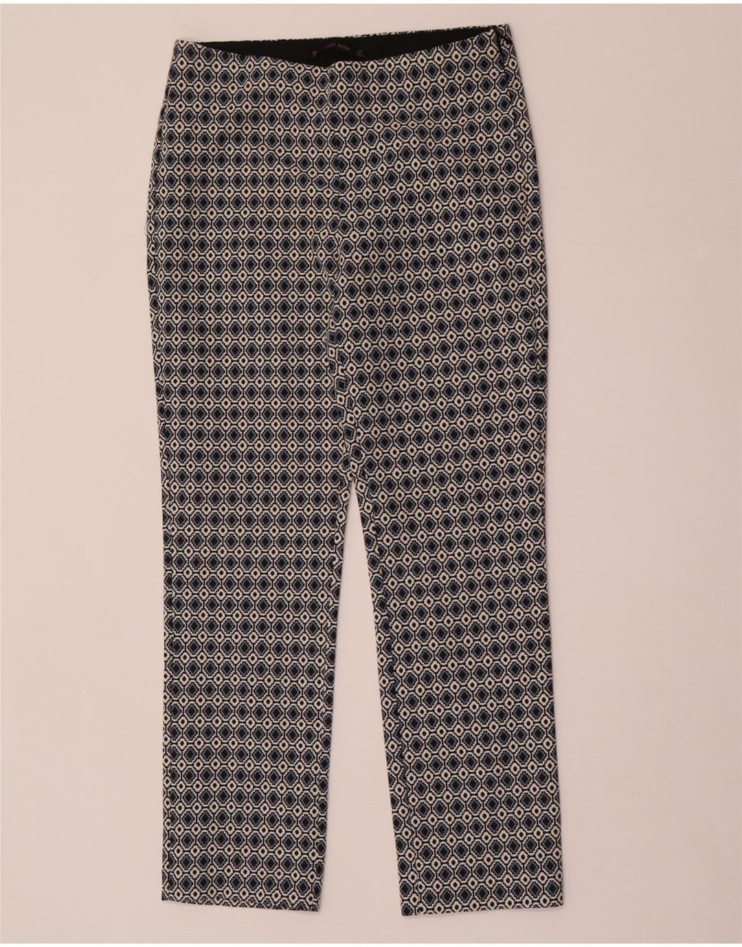 ZARA Mujer Pantalón Casual Mediano W28 L28 Multicolor Geométrico