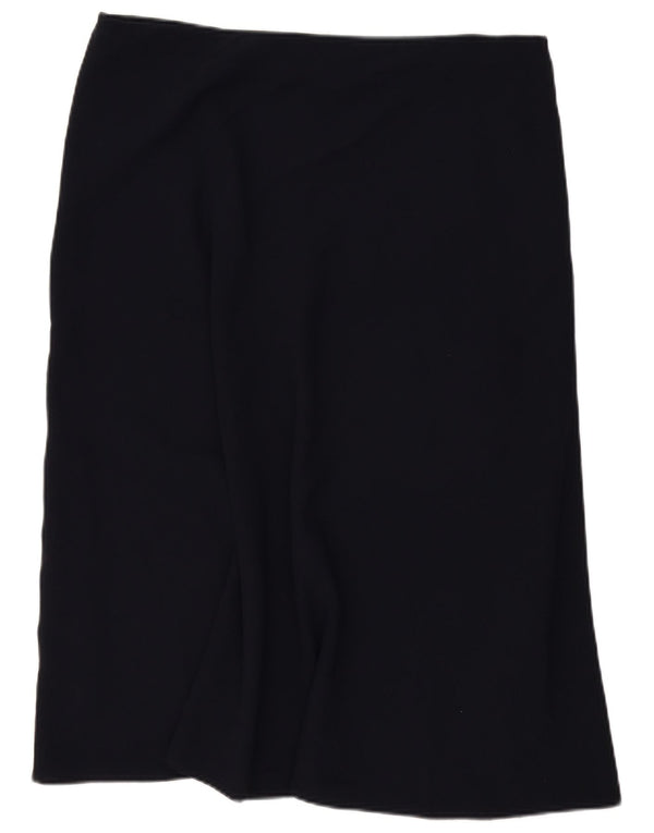 Marks & Spencer Falda midi para mujer UK 18 XL W40 Poliéster azul marino