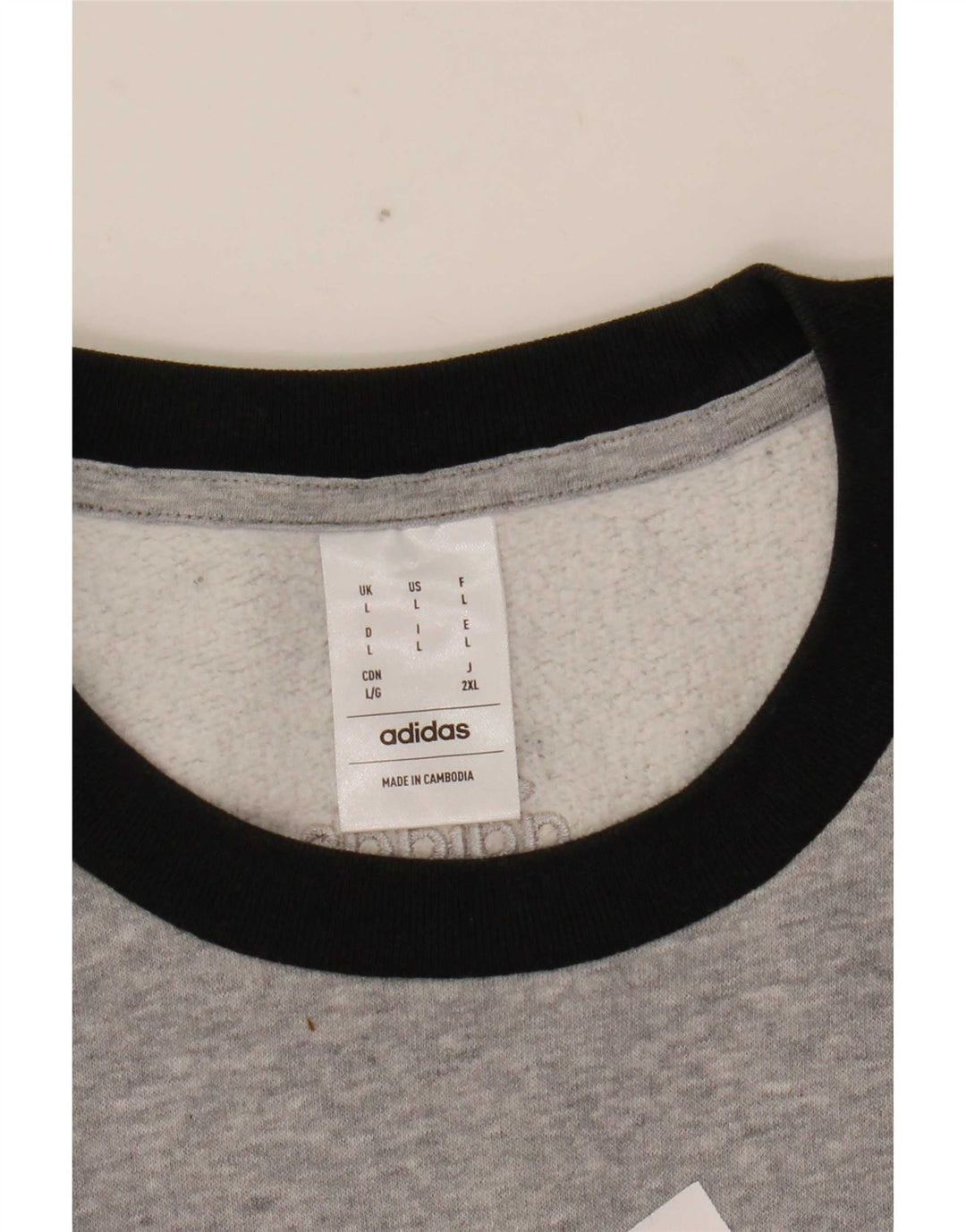 Adidas Hombre Sudadera Gráfica Jumper Large Gris Colorblock