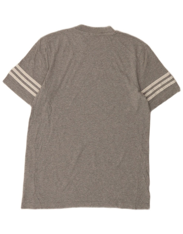 ADIDAS Camiseta gráfica para hombre Top pequeño de algodón moteado gris