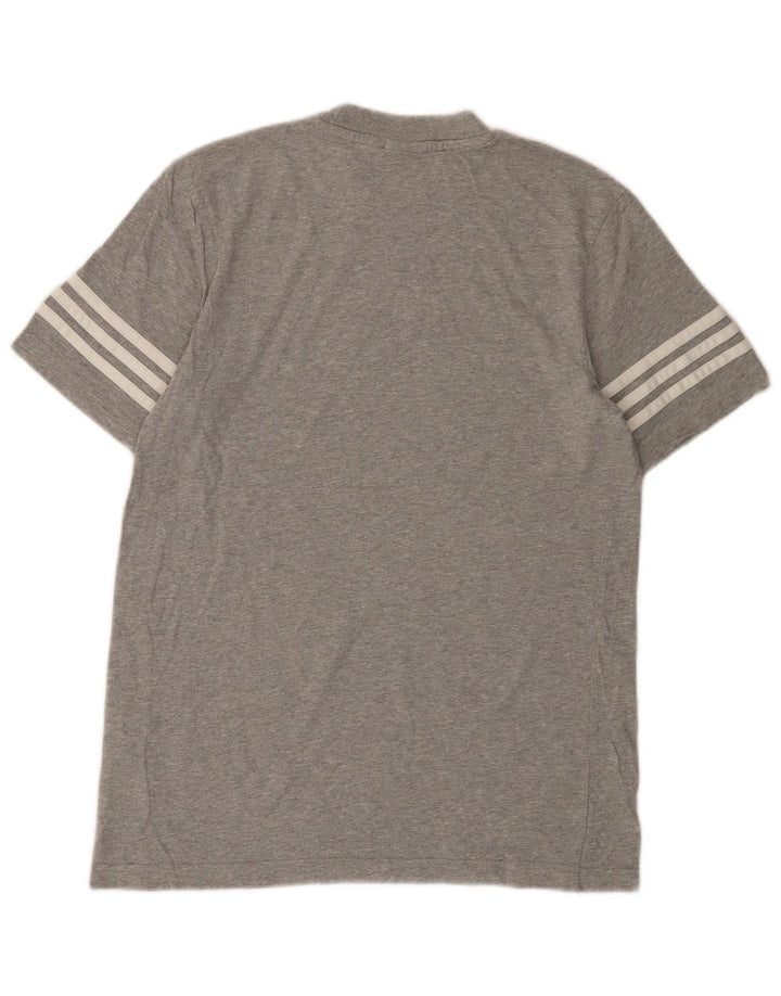 ADIDAS Camiseta gráfica para hombre Top pequeño de algodón moteado gris