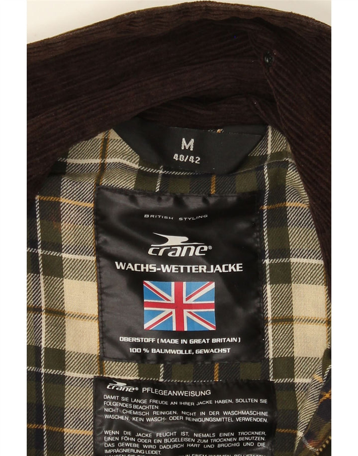 Chaqueta de algodón encerado para hombre Crane UK 38 Algodón verde medio