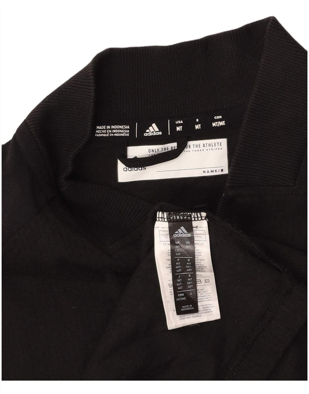 ADIDAS Mujer Climalite Graphic Chándal Top Chaqueta Reino Unido 12/14 Mediano Negro