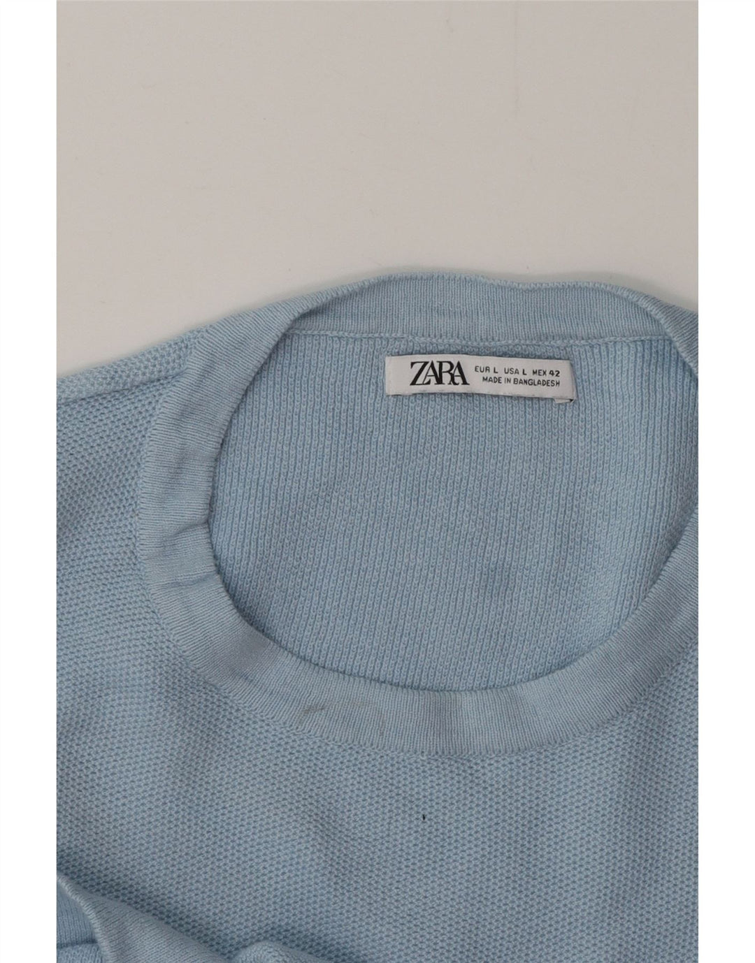 ZARA Hombre Camiseta Top Grande Azul