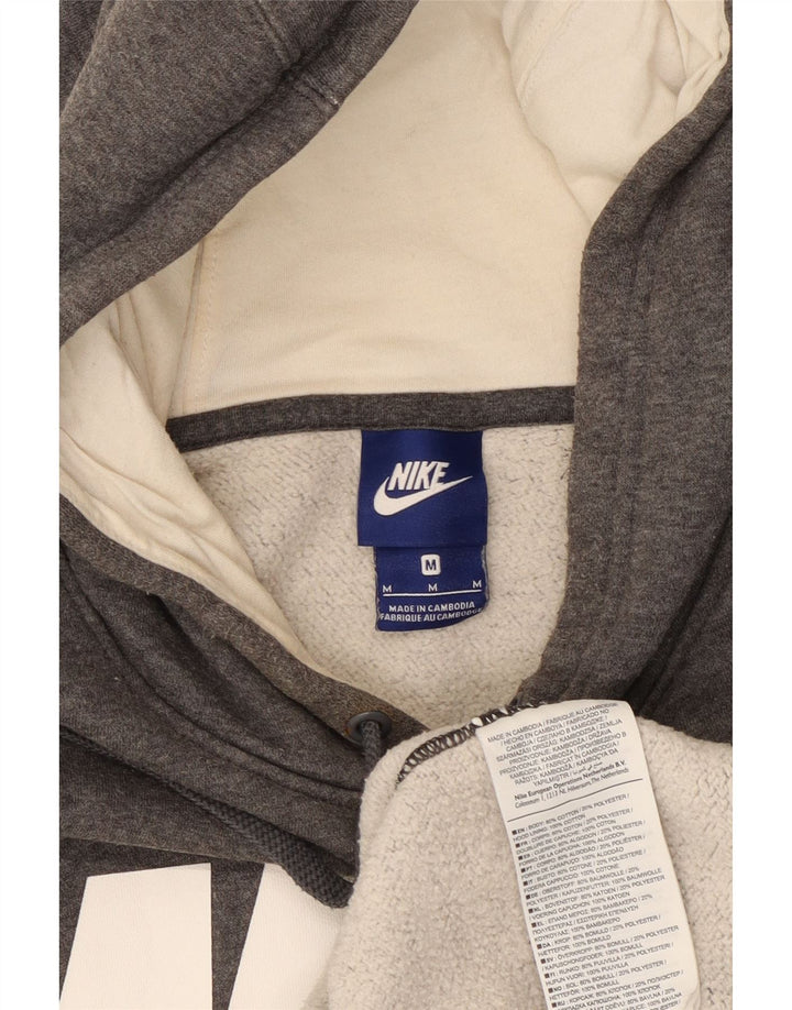 Nike Hombre Sudadera Con Capucha Gráfica Jersey De Algodón Gris Medio
