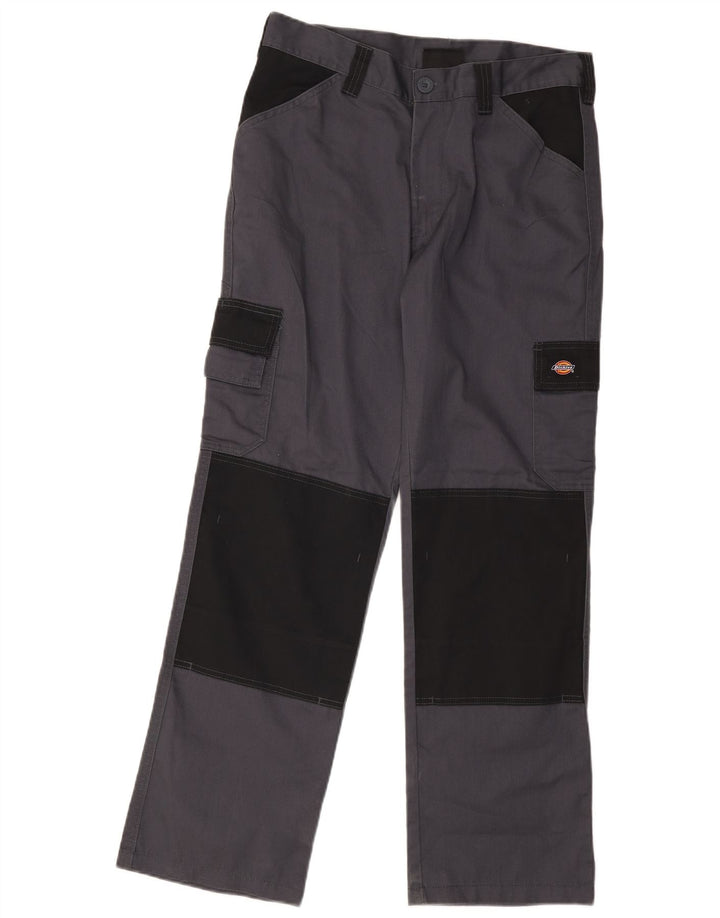 Dickies Pantalones cargo rectos para hombre W32 L30 Poliéster color gris