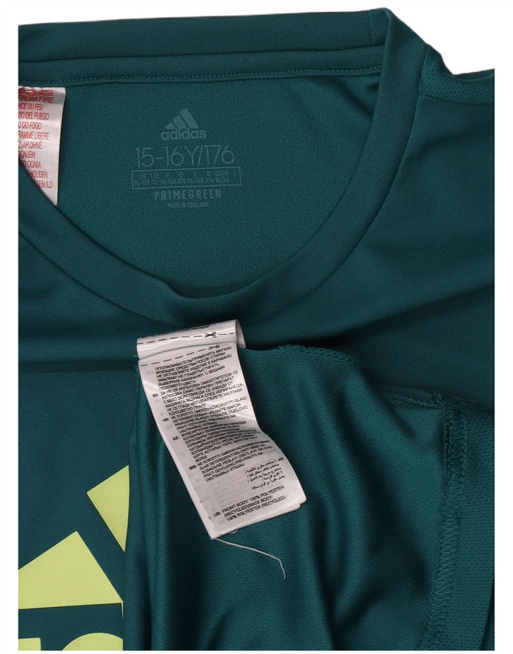Adidas Camiseta Niño Graphic Top 15-16 Años Verde Poliéster
