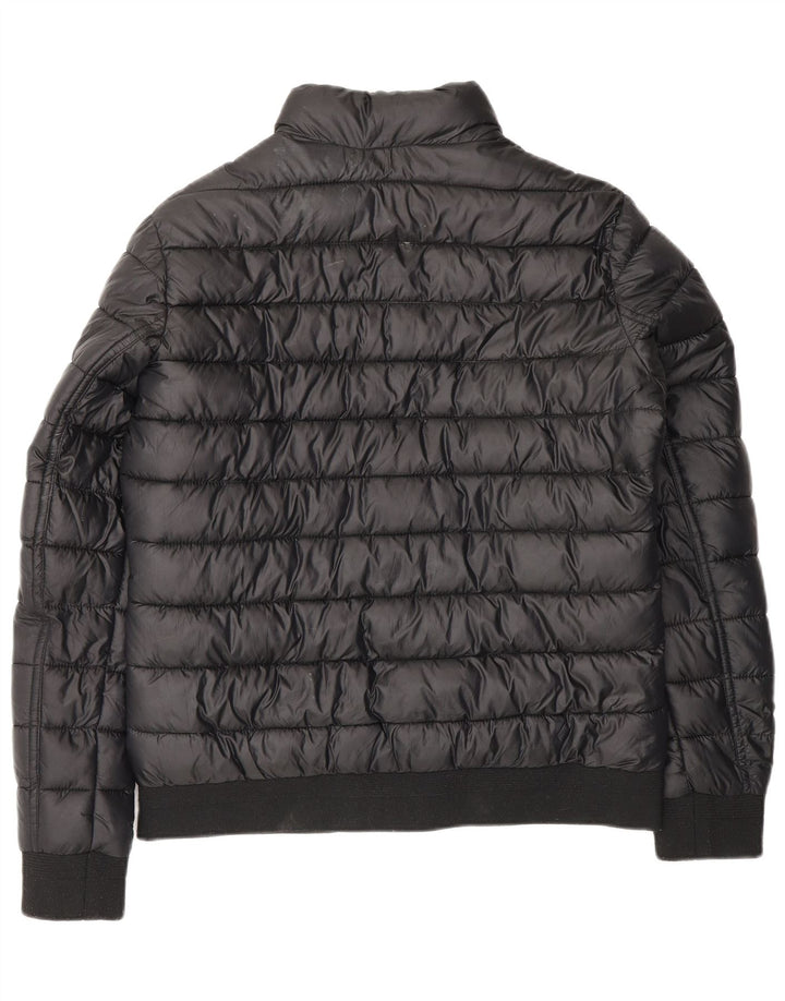 JACK WILLS Chaqueta acolchada para mujer UK 12 Mediana Negro Poliéster