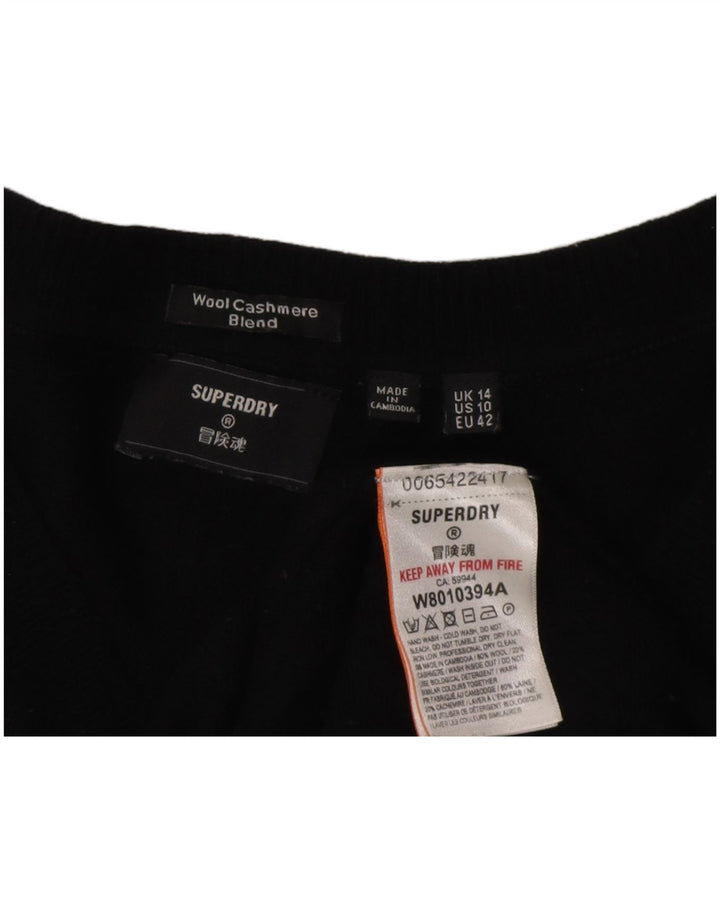 Superdry Vestido tipo jersey para mujer Reino Unido 44 Grande Lana negra