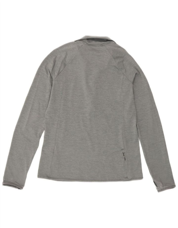 UNDER ARMOUR Womens Heat Gear Pullover Tracksuit Top UK 14 Medium Grey