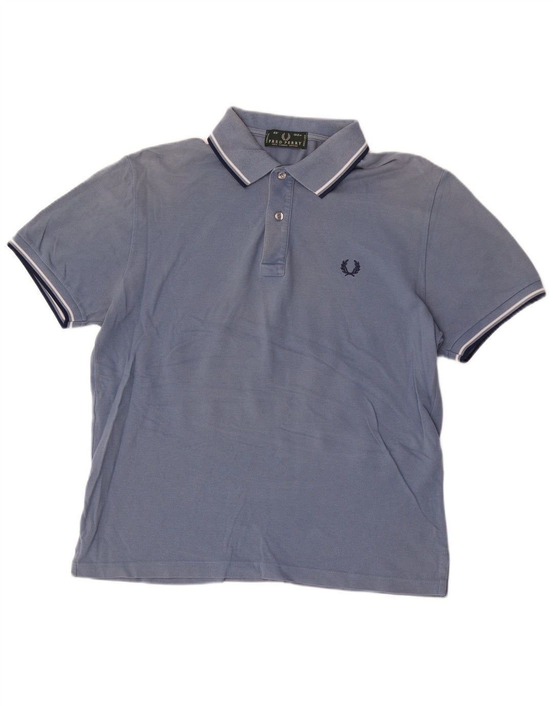 Polo Fred Perry Hombre Algodón Azul Medio