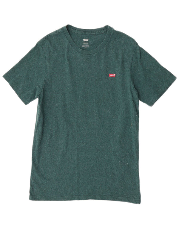 Levi's Camiseta estándar para hombre Top Small de algodón verde