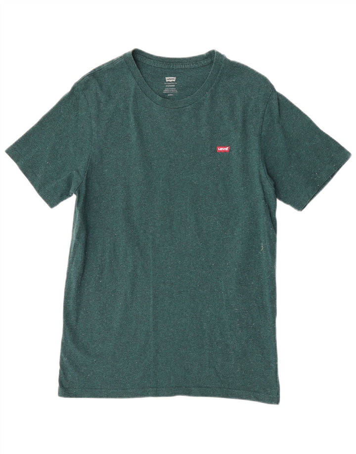 Levi's Camiseta estándar para hombre Top Small de algodón verde