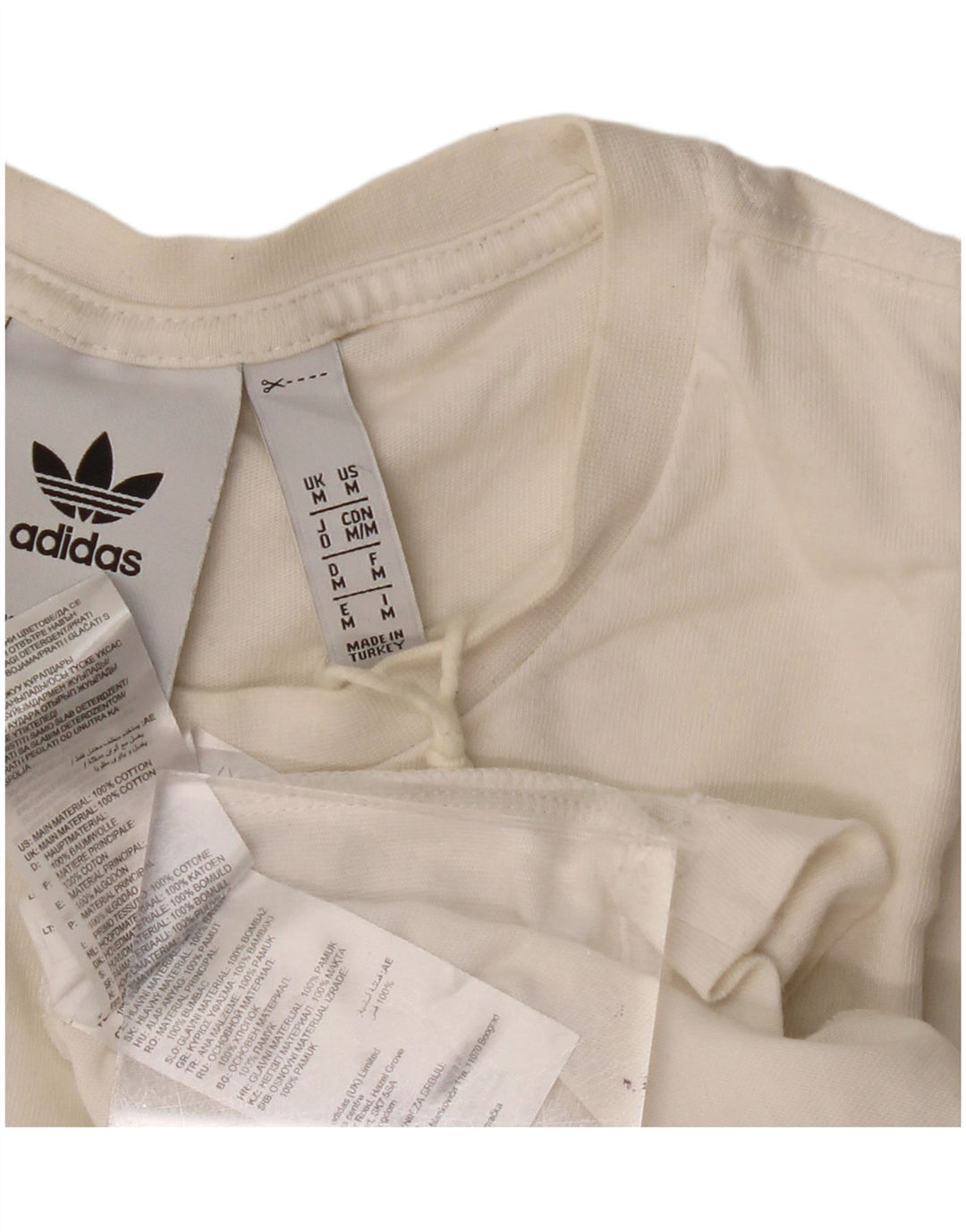 Adidas - Camiseta gráfica para hombre, talla mediana, algodón blanco